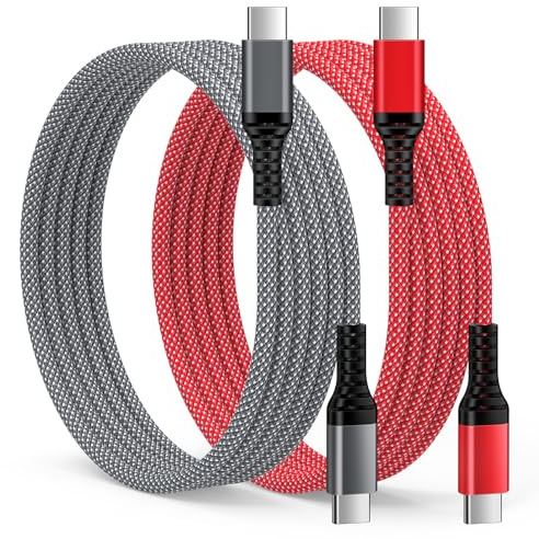 60W USB C to USB C Fast Samsung Charger Cable for iPhone 17e 16 15,Pixel 10 | 2Pack 6FT Type C to C Phone Charge Fast Charging Lead for Samsung Galaxy S26 Ultra S25 S24 S23 S22 S21 A17 A36 A56 Z Flip 7