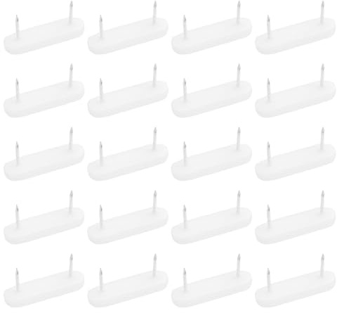 Nail on Furniture Glides, 20pcs Plastic Double Pins Furniture Sliders Chair Leg Feet Pads Glide Nails