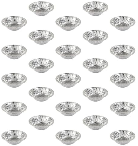 Ipetboom Moldes para Tartaletas de Huevo de Aluminio 300 Piezas Bandejas para Hornear Cupcakes y Muffins Capacillos Redondos Desechables para Repostería y Uso en Cocina Doméstica y