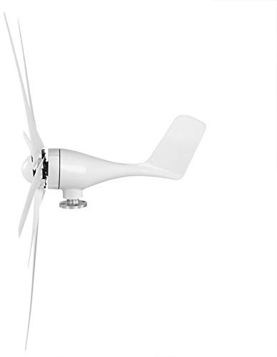 MasYosh Piccolo Generatore Eolico, Kit Turbina Eolica a 6 Pale da 300 W con velocità di Avvio Lenta, Utilizzo Elevato Dell'energia Eolica, per la Ricarica della Casa Mobile della Cabina (Bianca #13)