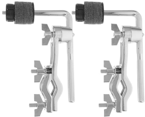 Toddmomy 2 brazos extensores para platillos de batería con abrazadera - Soporte de montaje ajustable para percusión, para fijación de soporte de platillo splash para expansión de kit de batería