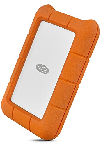 LaCie Rugged Thunderbolt USB-C - Disco Duro Externo portátil de 5 TB, Compatible con USB 3.0, Resistente al Agua, 1 Mes Adobe CC (STFS5000800)