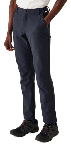 Regatta Men's Fenton Softshell Walking Trousers, Water Repellent, Wind Resistant & Multipocketed - Perfect for Outdoors, Hiking, Camping & Trekking Navy