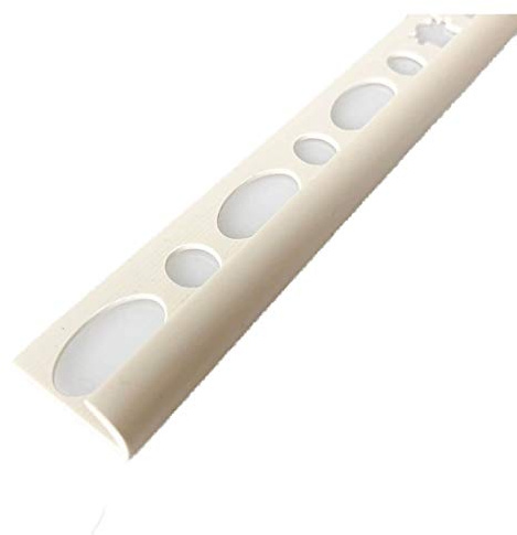 Round Edge Tile Trims 8mm-10mm 2.5M Plastic PVC Many Colors Sizes TMW Profiles (10 mm, Ivory)