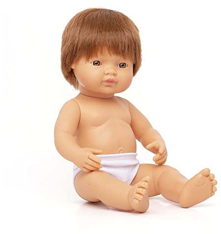 Miniland Babydocka rödhårig pojke 38 cm, 31049