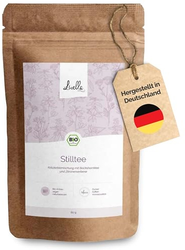 Livella Bio Stilltee 80 g – Kräutertee mit Bockshornklee & Zitronenverbene | Milchflussanregend in der Stillzeit, koffeinfrei, vegan, ohne Aromen, naturbelassen & schonend abgefüllt in Deutschland