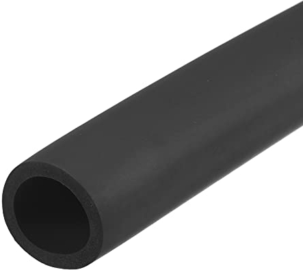 sourcing map 1m Rohrisolierung Schaumstoff, Durchmesser 28mm Isolierstärke 5mm Heizungsrohr Verkleidung für Fitnessgeräte, Rohre, Handhaben (Schwarz)