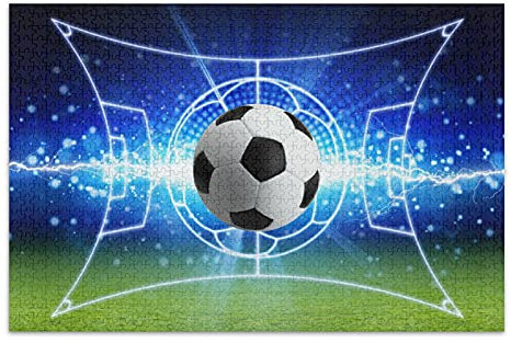Linomo Puzzle 1000 Teile,Galaxis Fußball Sport Ball Puzzle für Erwachsene Kinder Erwachsenenpuzzle, Geschicklichkeitsspiel für die ganze Familie