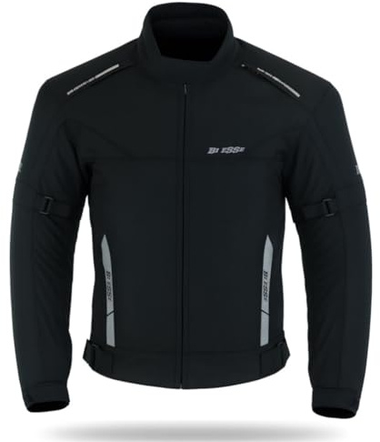 BI ESSE Giacca da Moto Giubbino Impermeabile con Protezioni CE Sfoderabile Con Ventilazione Integrata 4 Stagioni