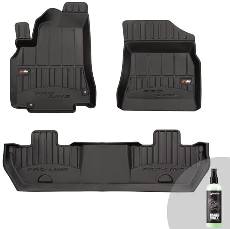 FROGUM ProLine 3D Gummimatten Exklusiven Auto Fußmatten Autofussmatten für Citroën Berlingo II 2008-2018, für Peugeot Partner II 2008-2018 | Die höchsten Kanten