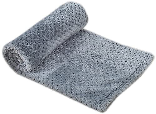 hansum Haustierdecke, weich, warm, für Hunde und Katzen, Korallen-Fleece, waschbar, für Katzen und Hunde, Steppdecke, Haustierbettmatte (Farbe: Grau, Größe: XL)