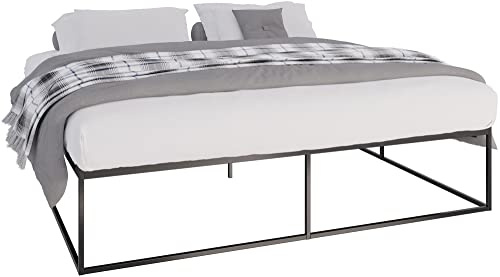 CLP Metallbett Scala Mit Lattenrost I Modernes Bett Mit Stabilem Gestell, Farbe:schwarz, Größe:200x200x46 cm
