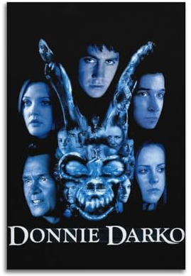 Donnie Darko Filmposter auf Leinwand, Raumdekoration, Poster für Schlafzimmer, Wohnzimmer, Wände, 60 x 90 cm, ungerahmt