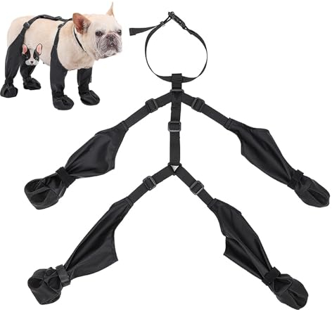 Aznever Hundeschuhe, Hundesocken Wasserdicht, rutschfeste Verstellbare Schutzstiefel Mit Festen Riemen, Atmungsaktive Allwetter-Pfotenschutzschuhe Für Große Und Mittelgroße Hunde