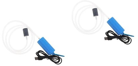 DOITOOL 2St Aquaponik Luftpumpe für Aquarien Aquarium Luftstein USB Sauerstoffpumpe Mini-Aufschäumer Wasserpumpe tauchbar sehr leise Brunnenpumpe Belüfter Zubehör