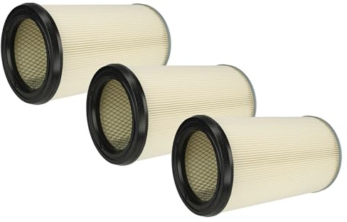 vhbw 3 Faltenfilter kompatibel mit Kärcher NT 601 | NT 602, NT 802 I, NT 200, NT 602 LP Staubsauger - Patronenfilter Blau Silber Weiß