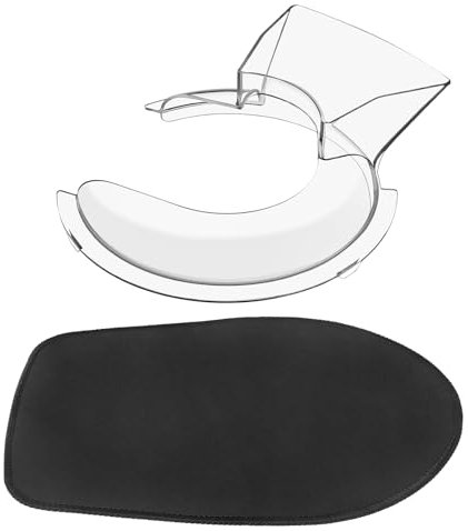 Pouring Shield for KitchenAid 4.5 and 5 Quart Tilt-Head Stand Mixers with Sliding Mat Perfect for KitchenAid Stainless Steel Bowl Glass and Ceramic Bowl Dishwasher Safe