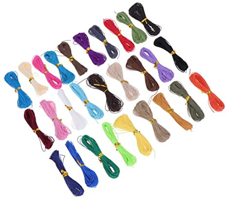 Lurrose Wachsschnur Gewachste Kordel Strickseil Buntes Strickseil Strickschnur Für Bastelarbeiten Geschenkpapier Porzellan Dekorieren Bündeln Multifunktional