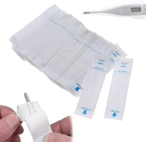 100PCS Thermometer Hüllen,Einweg Thermometer Schutzhüllen,Sondenabdeckungen | fieberthermometer hüllen einweg,Hygienehüllen Ohrthermometer,Universelle Elektronische Thermometerabdeckungen Für Mündliche