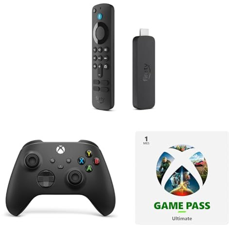 Mando Xbox - Carbon Black + Amazon Fire TV Stick 4K + 1 Mes Game Pass Ultimate