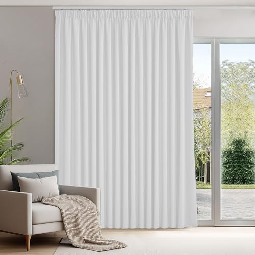 Deconovo Cortinas Opacas Térmicas, 1 Pieza, 200x245 cm, Gris Perla