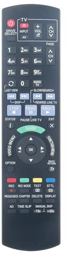 Replace Remote N2QAYB001059 fit for Panasonic DVD Player Recorder | DMR-EX97 DMR-EX97EB DMR-EX97EB-K DMREX97EB DMREX97EBK6 DMREX97EBK