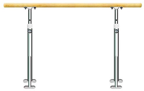 UQACHG Ballettstange, Beinpresse In Bodenform, Ballettstange, Tanztraining, Tragbar, Höhenverstellbar,Metallic-1M