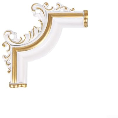 HEBEOT 4 Uds Decorativas Flores Esquina PVC Flor Calcomanías Armario Armario Etiqueta Tallada Madera Para Decoración De Esquina En Armarios Y Camas(3)