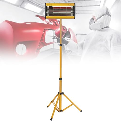 YXZQLOZ Lampe de durcissement de Peinture Infrarouge Portable, avec Support Pliable réglable, Lampe de Chauffage de Peinture Infrarouge (220V)
