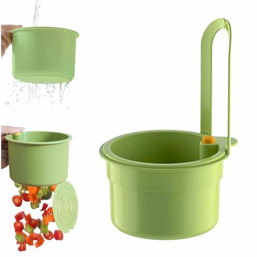 Audasi Sieb für Spülbecken, Snap-Button Spülbecken Sieb Abnehmbares Abtropfkorb für Spülbecken Abtropfbehälter Spüle Ohne Hände zu Verschmieren für Waschen/Organizer in Küche Sink Filter Tray