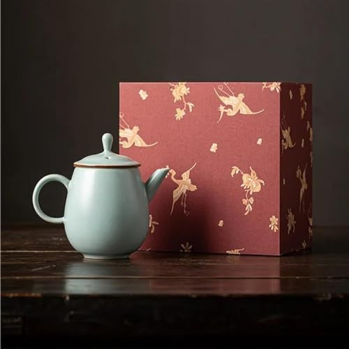 Set Con Teiera Pezzo Di Apertura Teiera In Porcellana Bollitore Per Ammollo Del Tè Con Filtro Accessori Per Bicchieri Collezione Azure Ru Kiln 150 Ml Set Di Teiere
