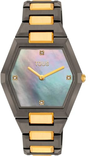 Tous Reloj analógico con Correa de Acero y Esfera nácar Karat