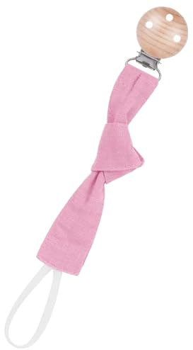 YOGAZEN Schnullerkette Stoff Set, Schnullerband Baumwolle, Weiches Gewebe Polyester Schnuller Halter Set, Cotton Schnullerkette MäDchen und Schnullerkette Junge, Schnullerketten mit Buchenholz Clip