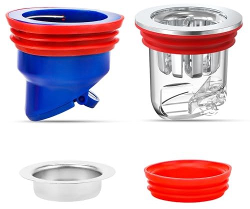 Dusche Bodenablaufkern,5 Stück Geruchsverschluss Dusche, 33-52mm Duschstöpsel Geruchsstopper Abfluss,Verhinderung von Lecks im Kellerabwasserboden,Rückflussverhinderer Kanalkern,für Küche Keller
