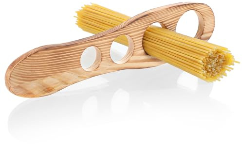 Matwsec Wood Spaghetti Measurer Tool, Spaghetti Measuring Tool with 4 Serving Pasta Measuring Portion, Kitchen Accessories 4 Holes Quick Pasta Portion Tool for Kitchen Cooking