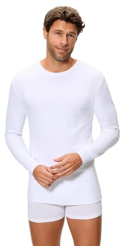 Abanderado Camiseta térmica de manga larga y cuello redondo Algodón de invierno Hombre x1