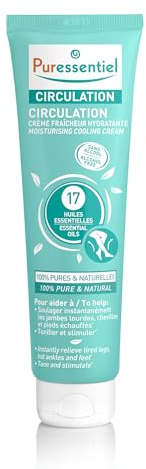 Puressentiel - Circulation – Feuchtigkeitscreme – mit 17 ätherischen Ölen – 100% rein und natürlich – hilft bei schweren Beinen und bei der Straffung – 100 ml