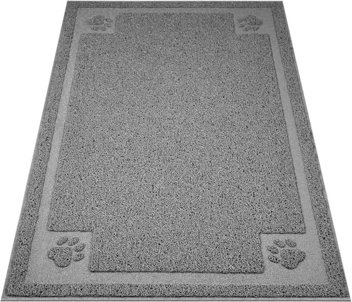 UPSKY Large Cat Litter Mat Trapper 35×23 Traps Litters from Box and Paws Scatter Control for Folding Trapping Mat Soft for Floor on Sensitive Kitty Paws Easy to Clean