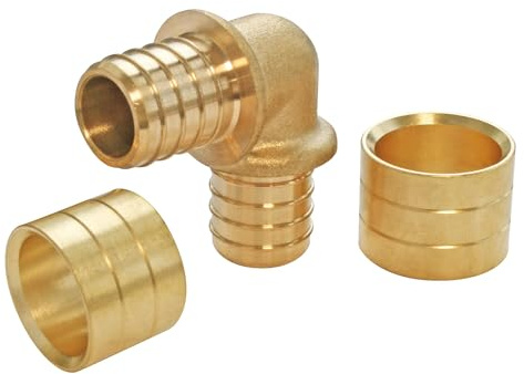 SOMATHERM FOR YOU, Lot de 10 Raccords coudés égal à glissement pour tubes PER 16 mm, installation facile, conforme norme NF 545, en laiton résistant à la corrosion | Raccordez facilement vos tubes PER grâce à ce coude en laiton, résistant à la corrosion et compatible avec toutes les pinces.