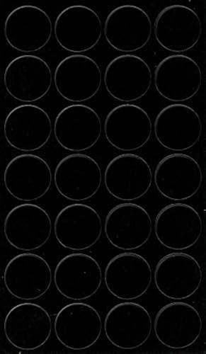 haggiy Abdeckkappen/Möbelpflaster Ø20 mm - 28 Stück - Schwarz-Graphit | Selbstklebende Abdeckungen für Schrauben & Bohrlöcher, Möbelschutzkappen, Schraubabdeckung