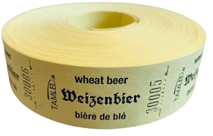 TAMLED Bonrolle WEIZENBIER 1000 Abrisse perforiert fortlaufend nummeriert