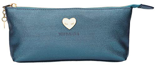 Depesche 10817 Schlamperetui aus Kunstleder TOPModel, blau, ca. 4,5 x 24 x 11 cm