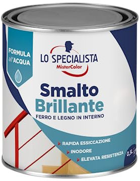 Lo Specialista Mistercolor SMALTO ACQUA BRILLANTE, 0,5L, MARRONE