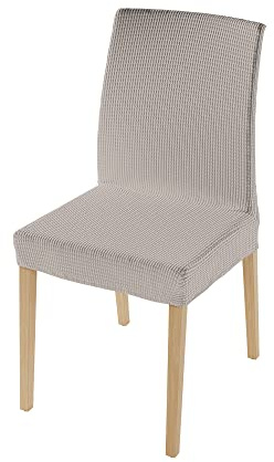 Italian Bed Linen Paar stuhlhussen mit stuhllehne “Leslie”, Taube grau, Standardgröße