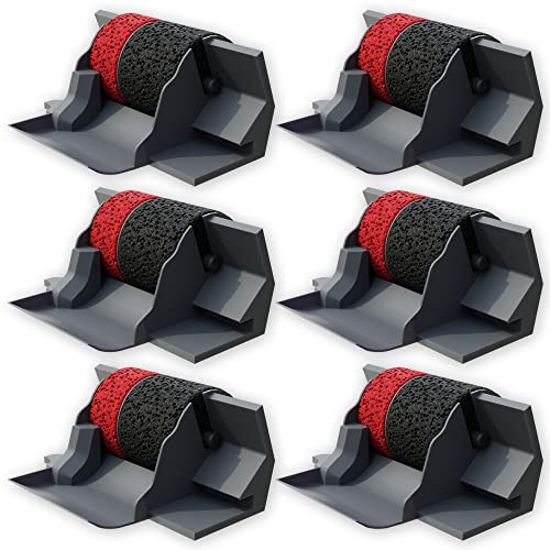 (6 Pack) Inkvo Compatible Replacement Calculator Ink Roller Red and Black IR-40T for Sharp EL-1750V, EL-1801V, Casio HR-100TM, EA772R, and Many More