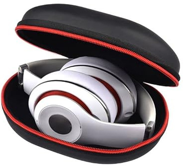 AONKE Étui de Protection Compatible avec Beats Dr. Dre Studio Pro, Studio3, Solo Pro, Solo4, Solo3, Solo2, Solo, Casque Supra-Auriculaire sans Fil (Fermeture éclair Rouge)