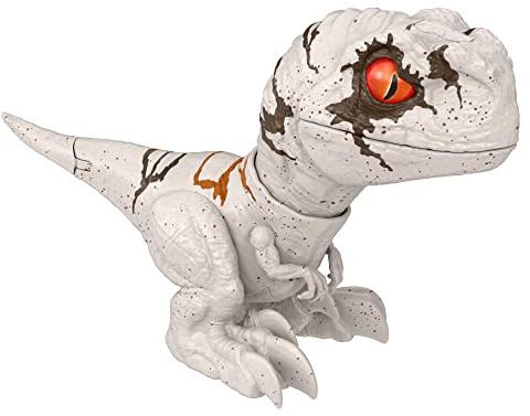 Jurassic World - Dominion Creature Ruggenti, Action figure dinosauro Atrociraptor, Con movimenti e suoni interattivi che si attivano al tocco, Giocattolo e regalo per bambini 4+ Anni, GWY57
