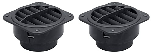 Warmluftauslass 60mm, 2 Stück Standheizung Zubehör Luftauslass Abschließbarer Drehbarer ABS-Kunststoff Luftauslass Eckig Universal Standheizung Luftauslass 42mm 60mm 75mm für Auto Bus Wohnmobil