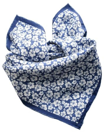 Prettystern Unisex handrolliertes SeidenHalstuch Seide Nickituch Bandana für Damen Herren