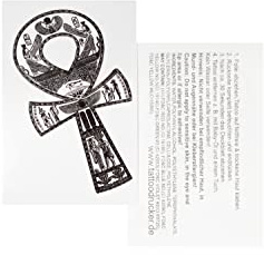 5 x Anch Tattoo - Ägyptisches Kreuz in schwarz- Temporary Body Tattoo (5)